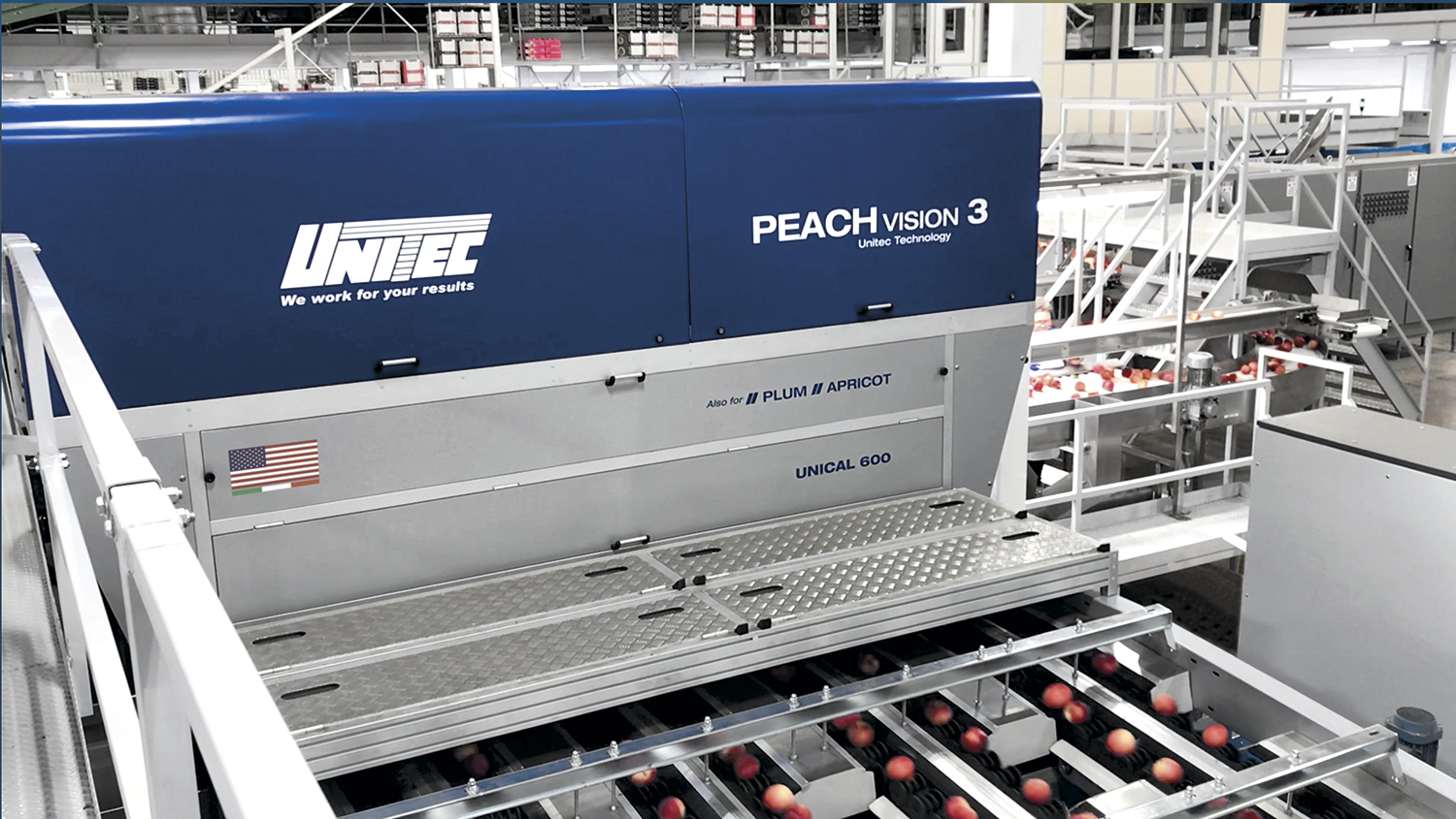 UNITEC peach grading technology