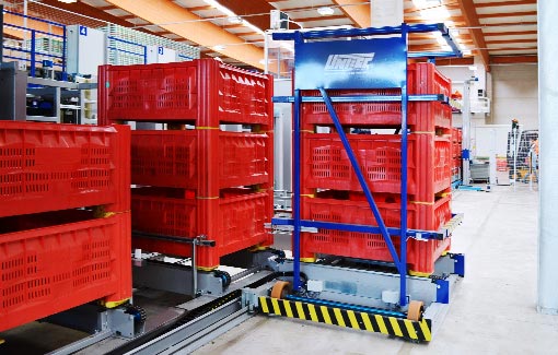 Stacked Bins carrier cart